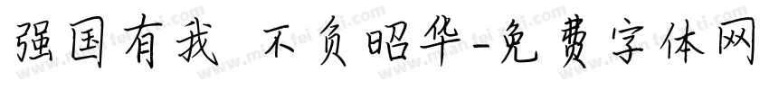 强国有我 不负昭华字体转换